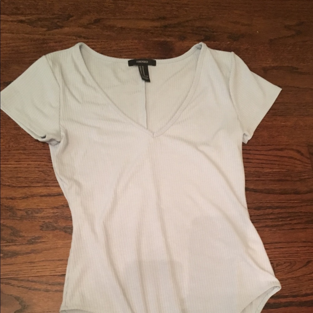 V neck bodysuit